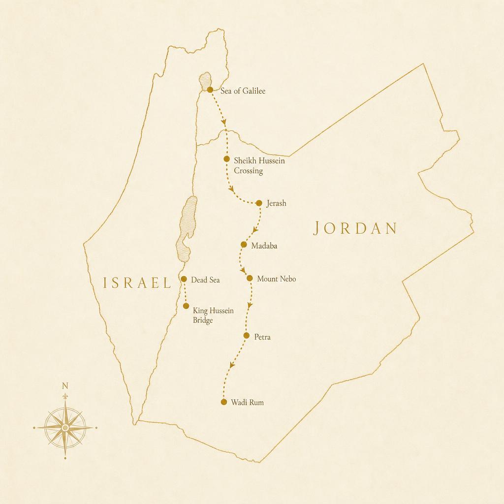 Jordan route map